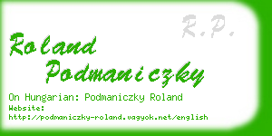 roland podmaniczky business card
